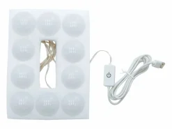 ML-DESIGN Tocador con espejo mesa de maquillaje con luz LED + taburete de madera