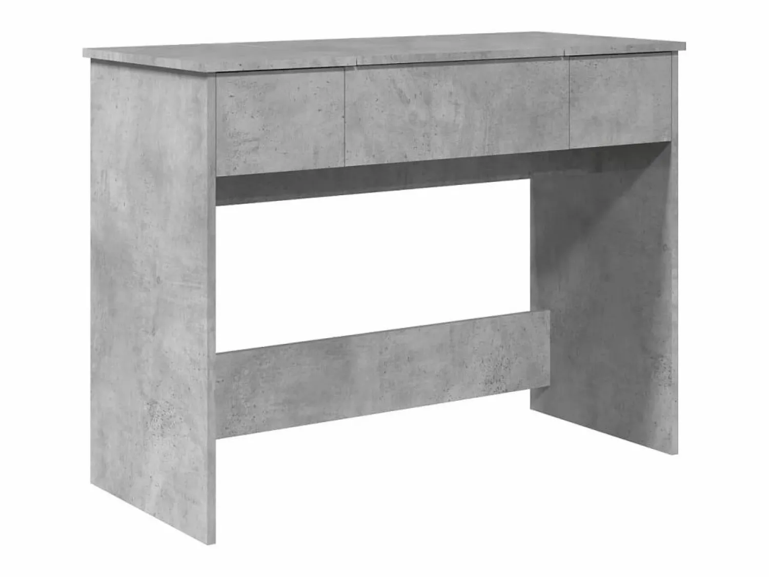 Tocador con espejo color hormigón 100x45x76 cm ES957048