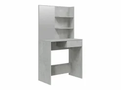 New vidaxl Tocador con espejo color hormigón 74,5x40x141 cm Gris
