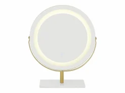 Outlet Tocador con espejo 100x40x125 cm - con LED ajustable - con 4 cajones y 1 puerta de vidrio - 1 compartimento de almacenamiento abierto - Tocador