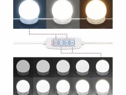 Tocador con LED 60x40x140 cm Tocador