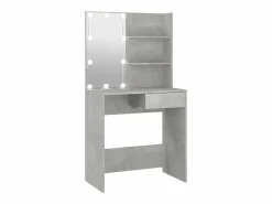Discount Tocador con LED color hormigón 74,5x40x141 cm ES775640 Tocador