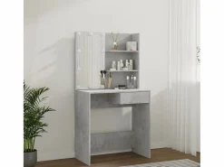 Discount Tocador con LED color hormigón 74,5x40x141 cm ES775640 Tocador