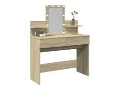 Discount Tocador con LED color roble Sonoma 100x40x130 cm ES516143 Marru00f3n