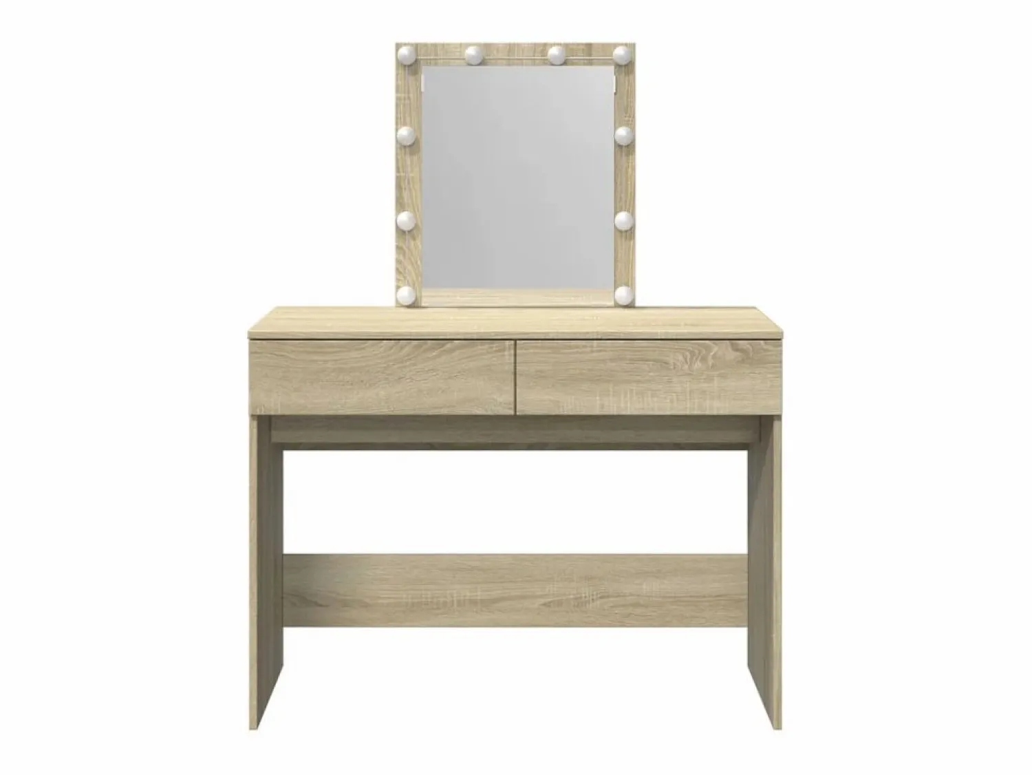 Tocador con LED color roble Sonoma 100x40x130 cm ES771527