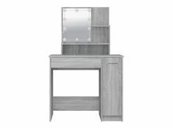 vidaxl Tocador con LED sonoma 86,5x35x136 cm