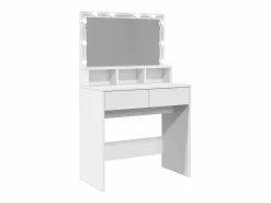 Online vidaxl Tocador con luces LED 80x41x134,5 cm Blanco