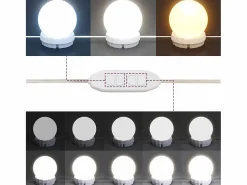 Online vidaxl Tocador con luces LED 80x41x134,5 cm Blanco
