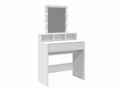 Hot vidaxl Tocador con luces LED 80x41x144,5 cm Blanco