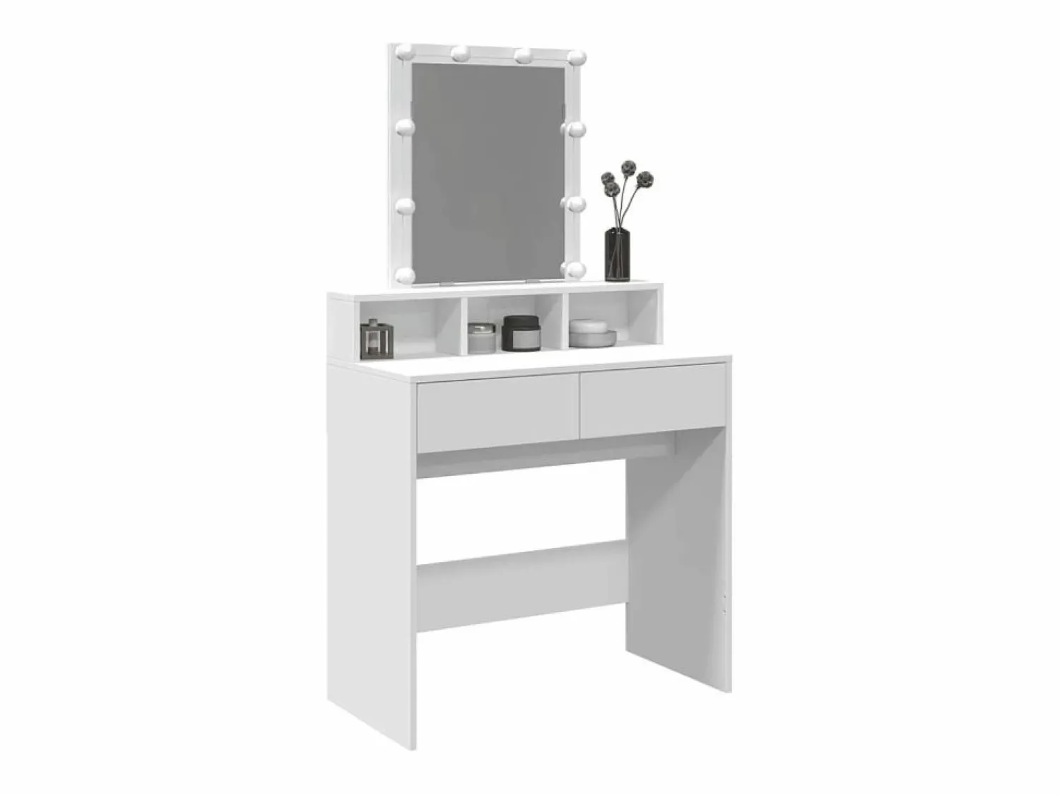 Hot vidaxl Tocador con luces LED 80x41x144,5 cm Blanco