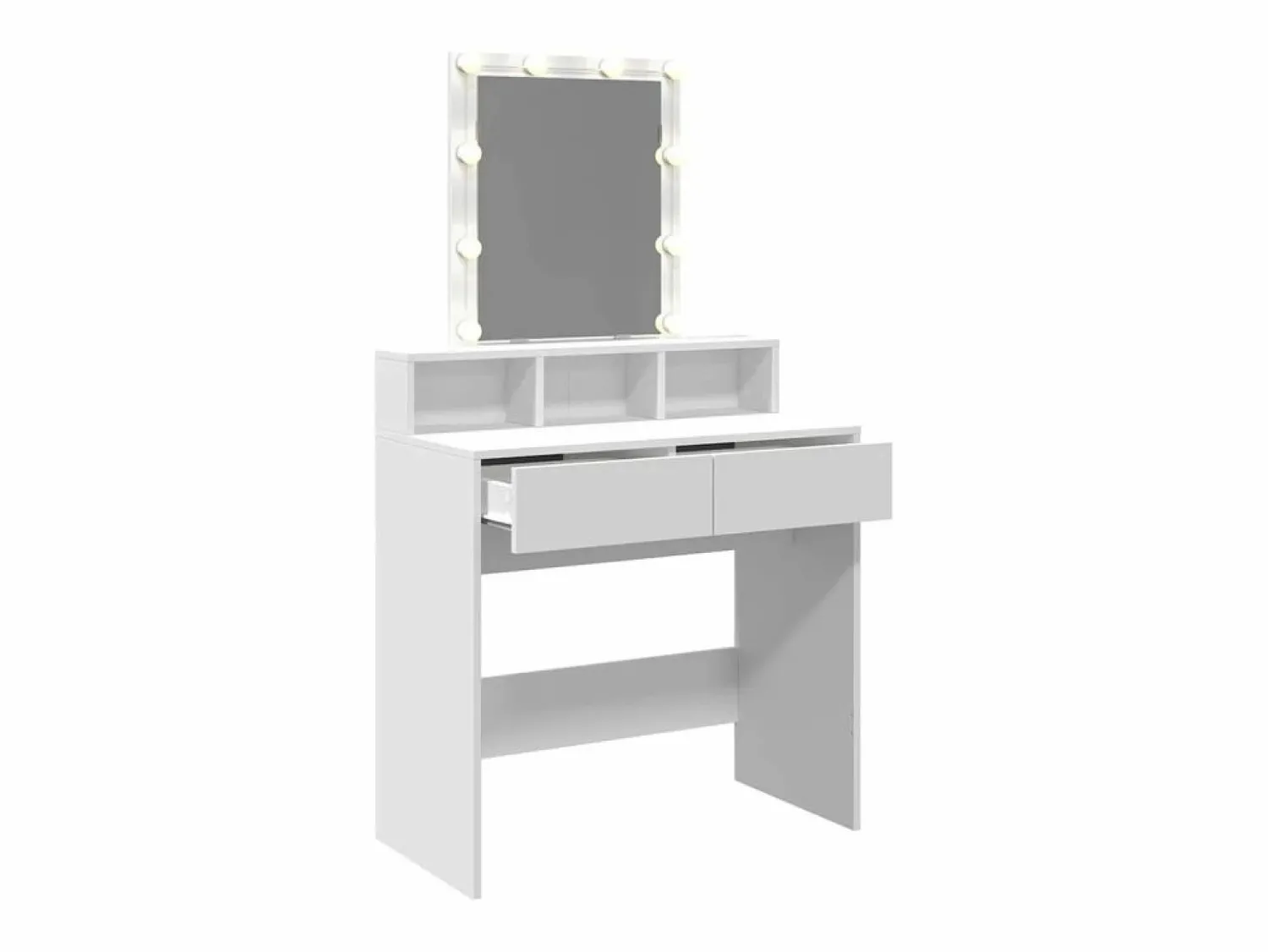 Hot vidaxl Tocador con luces LED 80x41x144,5 cm Blanco