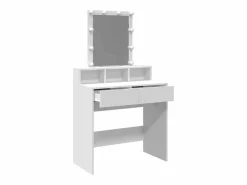 Hot vidaxl Tocador con luces LED 80x41x144,5 cm Blanco
