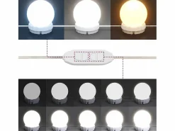 Hot vidaxl Tocador con luces LED 80x41x144,5 cm Blanco