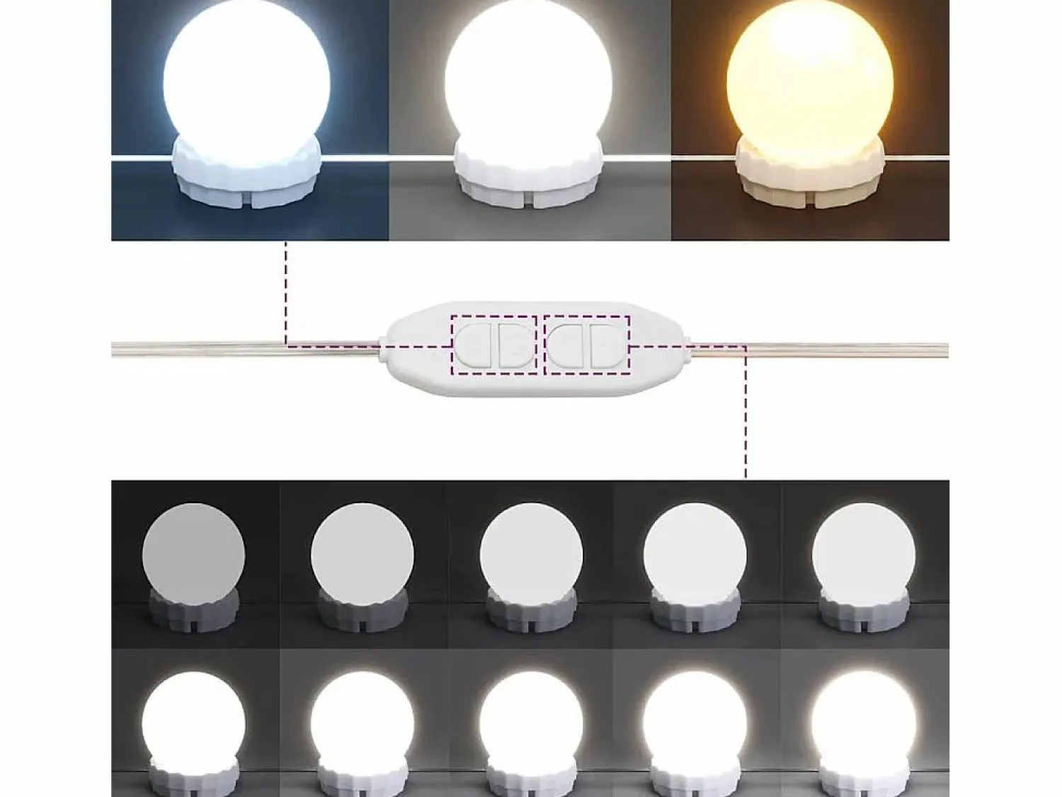 Hot vidaxl Tocador con luces LED 80x41x144,5 cm Blanco