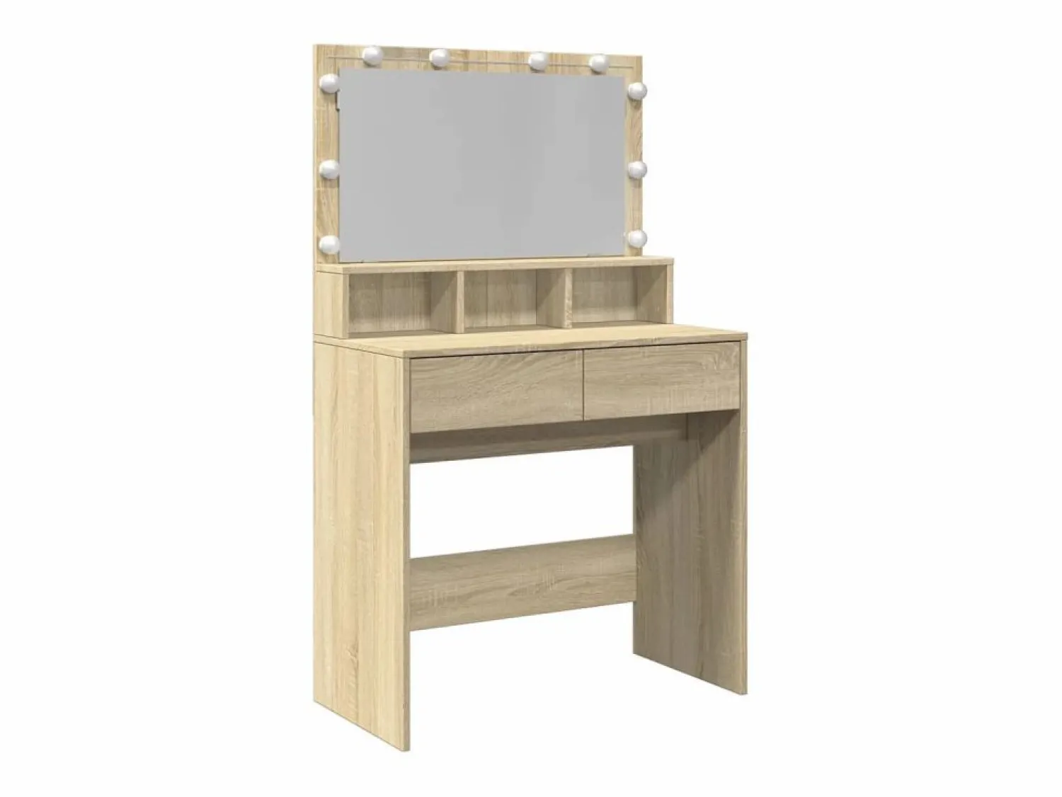 Sale Tocador con luces LED color roble Sonoma 80x41x134,5 cm ES827476 Tocador