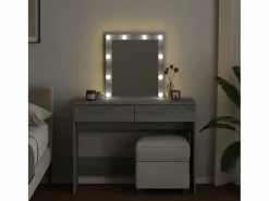Best Tocador con luces LED color Sonoma 100x40x130 cm ES333473 Tocador