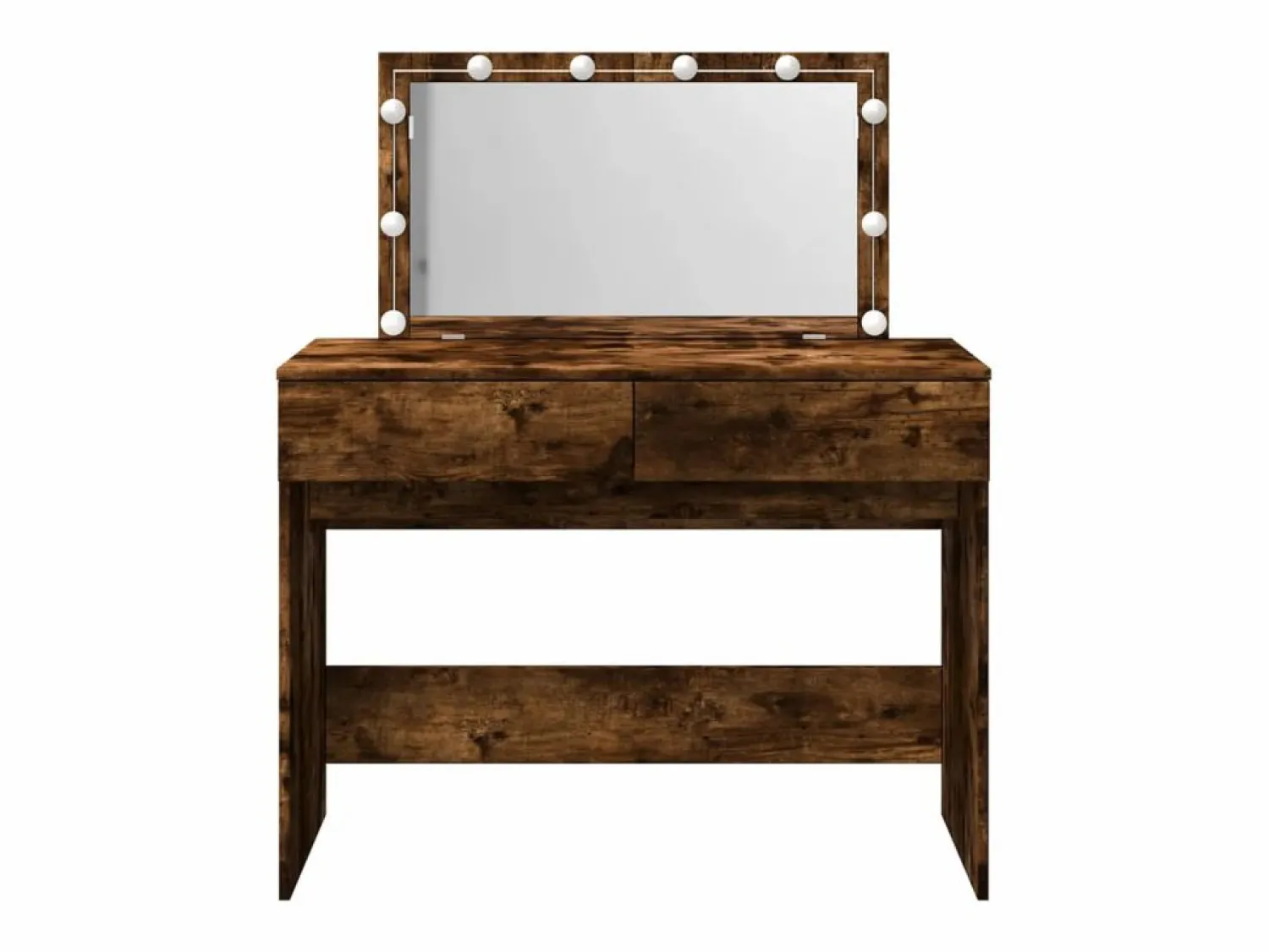 Discount Tocador con luces LED color roble ahumado 100x40x120 cm ES971655 Marru00f3n