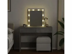 New Tocador con luces LED hormigón 100x40x130 cm ES297666 Gris