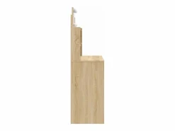 Sale vidaxl Tocador con luces LED roble Sonoma 96x40x142 cm Color natural claro