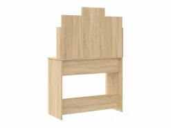 Sale vidaxl Tocador con luces LED roble Sonoma 96x40x142 cm Color natural claro