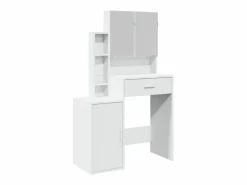 Clearance vidaxl Tocador con mueble 80x35x132 cm Blanco