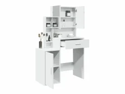 Clearance vidaxl Tocador con mueble 80x35x132 cm Blanco