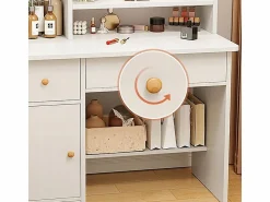 TOCADOR COSMÉTICO CON ESPEJO PARA MAQUILLAJE GRANDE ESTILO ESCANDINAVO