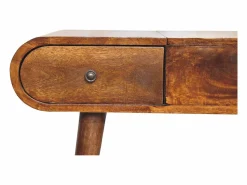 Tocador de castaño con espejo Artisan Furniture, 3 cajones, 1 espejo, marrón