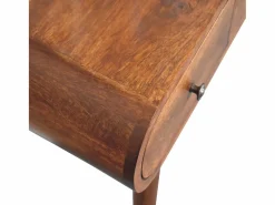 Tocador de castaño con espejo Artisan Furniture, 3 cajones, 1 espejo, marrón