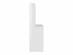 Best vidaxl Tocador de maquillaje luces LED MDF brillo 100x40x135 cm Blanco