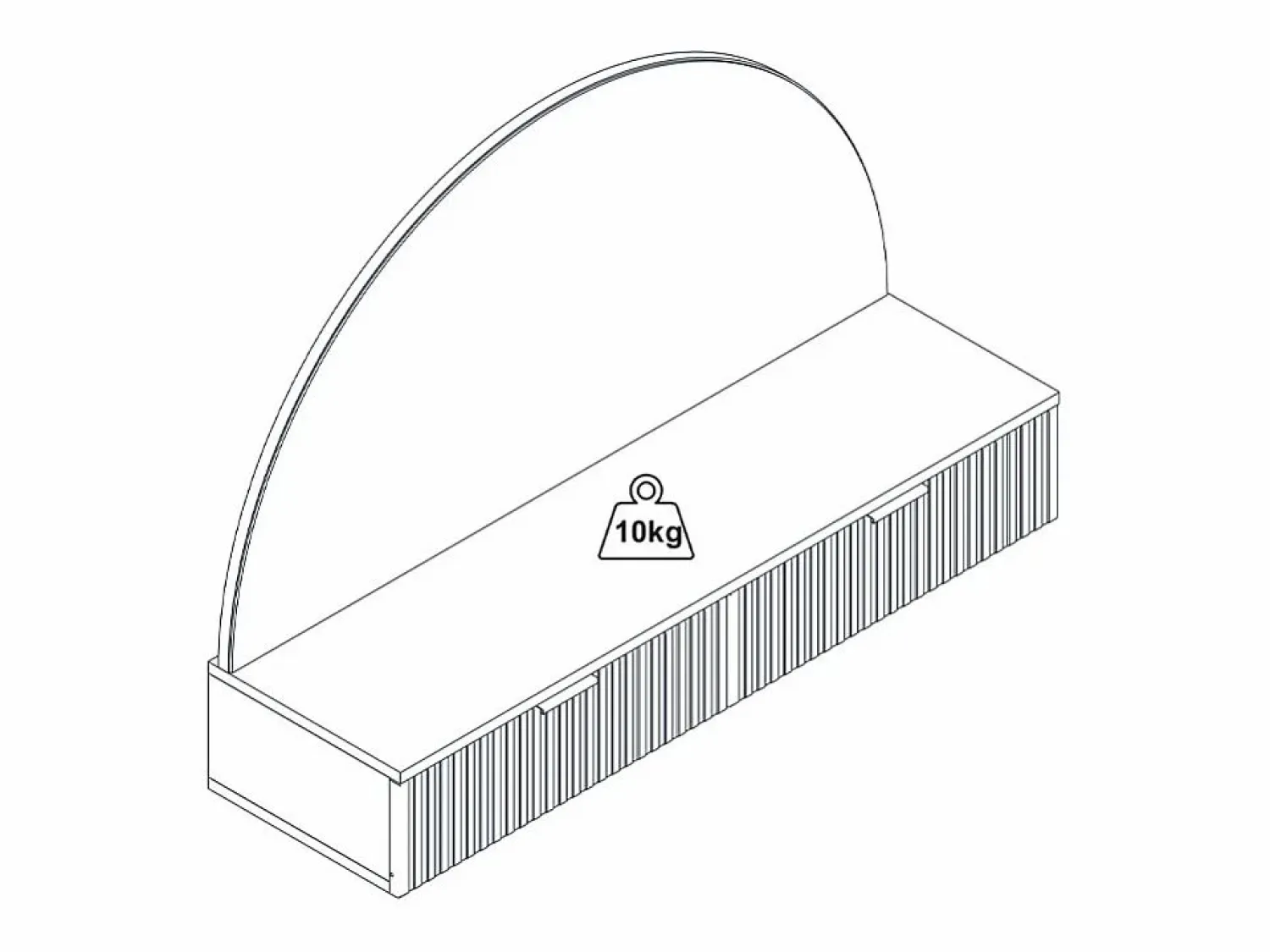 New Tocador flotante con espejo y LEDs y 2 cajones - FRALYN de Pascal Morabito Tocador