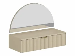 Vente-unique Tocador flotante con espejo y LEDs y 1 cajón en - FRALYN de Pascal Morabito