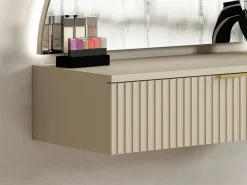 Vente-unique Tocador flotante con espejo y LEDs y 1 cajón en - FRALYN de Pascal Morabito