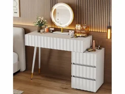 Hauss Spole Tocador moderno con espejo LED - con 3 cajones - 100 x 40 x 127 cm -