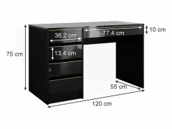 Tocador /oro 120x55x75 sherry Tocador