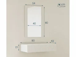 Discount MB Muebles Bonitos Tocador para Dormitorio en 80x42x97cm Velia Blanco