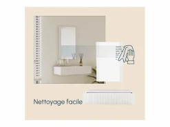 Discount MB Muebles Bonitos Tocador para Dormitorio en 80x42x97cm Velia Blanco