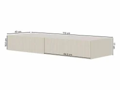 Sale SELSEY Tocador suspendido con 2 cajones - Gris beige - 110 cm - VELDIO Topo