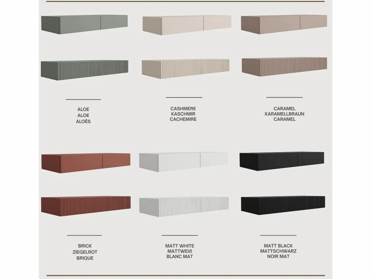 Discount Tocador suspendido con dos cajones, frente liso - color : , 100 x 40 x 16 cm Muebles Niño|Tocador