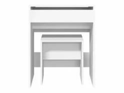Tocador y taburete 60x40x113,5 cm Blanco