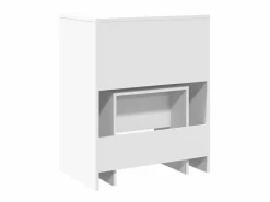Tocador y taburete 60x40x113,5 cm Blanco