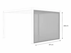 Best Sweeek Toldo de 4m para pérgola bioclimática antracita Gris antracita