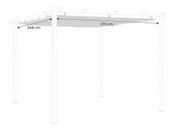 Best Toldo de techo de pérgola 3x3m crudo Cenador Y Quiosco