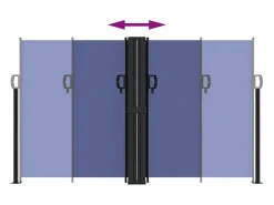 Online Toldo lateral retráctil 140x1200 cm ES828783 Azul
