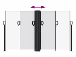New Toldo lateral retráctil 140x600 cm ES547128 Blanco