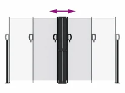 Toldo lateral retráctil 140x1200 cm ES976795