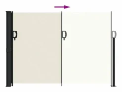 Outlet Toldo lateral retráctil 140x300 cm ES874456 Crema