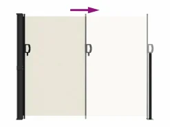Outlet Toldo lateral retráctil 160x300 cm ES497702 Crema