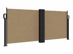 Toldo lateral retráctil gris taupe 100x1000 cm ES997802