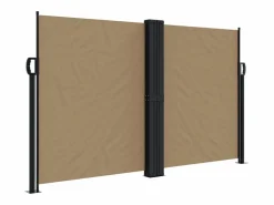 Toldo lateral retráctil gris taupe 140x600 cm ES853592